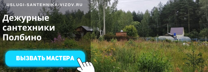 Дежурный сантехник Полбино