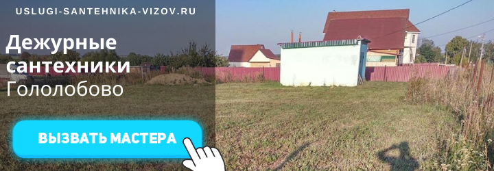 Дежурный сантехник в Гололобово
