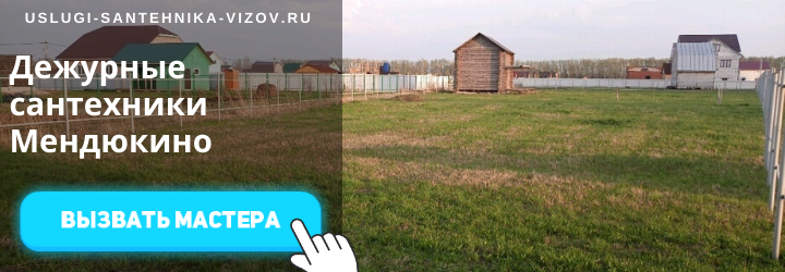 Дежурный сантехник в Мендюкино