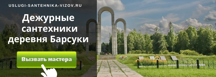 Дежурный сантехник, аварийный вызов сантехника в деревню Барсуки