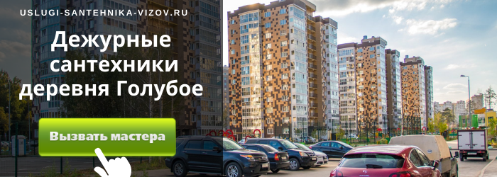 Дежурный сантехник, аварийный вызов сантехника в деревню Голубое